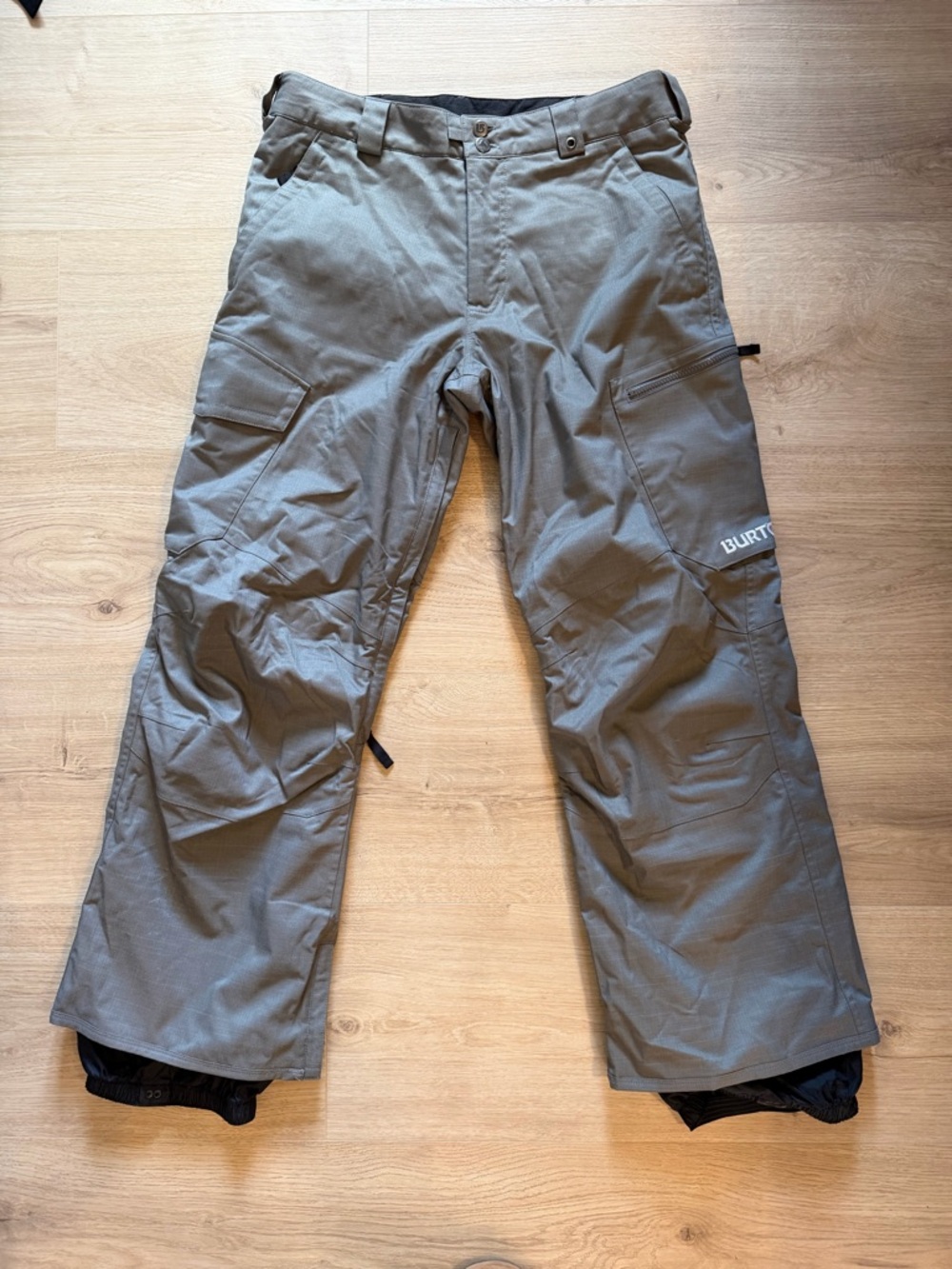 Burton Cargo Snowboard Pants Mens Medium DRYRIDE Gray Ski Snow